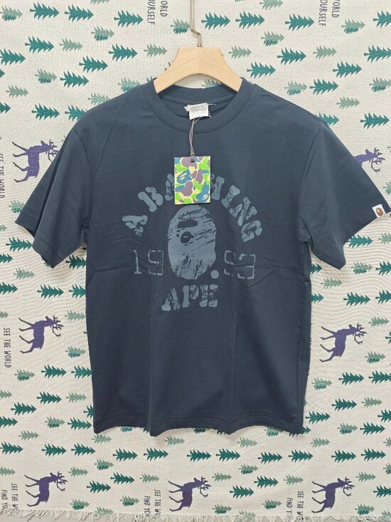 A Bathing Ape Other - A Bathing Ape Men's Navy Graphic Short Sleeve Tee